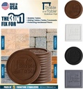 Stable The Table-12 Pack-Walnut Round, Furniture Leveler & Riser, Anti-Slip Sofa Gripper for Hardwood Floors, Floor Protector, Stacking Furniture Pad, Bed, Desk, Couch & Table Stabilizer, Made in USA