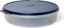 Tupperware 12" Round Pie Keeper Taker/Cake Server/Cupcake Courier/Cookie Storage Container with Midnight Blue Seal