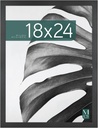 MCS Studio Gallery 18x24 Poster Frame Black Woodgrain Engineered Wood, Vertical & Horizontal Wall Hanging Large Picture Frame for Photos, Posters & Art Prints (1-Pack)