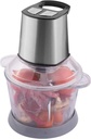 Electric Food Chopper, 3L Stainless Steel Bowl Kitchen Mini Food Processor for Meat Vegetables Fruits or Nuts, 400W 4 Blades Meat Grinder Blender, Fast & Slow 2 Speeds