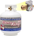 Flame King YSN230b 20 Pound Steel Propane Tank Cylinder with OPD Valve and Built-in Gauge, 20 lb Vertical
