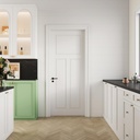 30" x 80" French Door, 3-Panel Vertical Pre-Assembled MDF Interior Slab Doors,Solid Wood Interior Doors for Bathroom Pantry Laundry,White Primed Panel Door,w/o Hardware