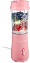 Hamilton Beach Portable Blender for Shakes and Smoothies, 14 Oz BPA Free Travel Cup & Lid, Durable Stainless Steel Blades, Personal Smoothie Blender, Coral (51171)