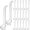 20 PCS 1 oz Plastic Soup Ladle with 7 Inches Long Handle, Mini Ladle Spoon for Serving Salad Dressings Punch Bowl Sauces and Toppings（Transparent）