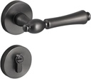 Bedroom Door Lock Split Lock Handle Lock Indoor Silent Bathroom Door Handle Complete Set of Wooden Door Lock(Belegantblackupgrade7255magneticattraction)