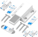 Magnetic Push Latches Without Nail Installation, Push to Open Door Latch, Magnetic Touch Latches, Kitchen Door Push Release Latch for Cabinet Door Closure and Popping Open (White 4 Pack)