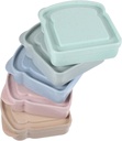 Cabilock 5pcs Sandwich Boxes Bread Container Airtight Sealing for Outdoor Picnic Snacks Storage
