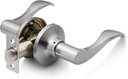 Berlin Modisch Passage Lever Door Handle [Non-Locking Lever Set] for Hallway Doors or Closets with a Satin Nickel Finish, Reversible for Right & Left Side, Classic Series