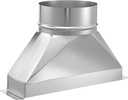 1 PC 3-1/4" x 10" x 5'', 5" Diameter Galvanized Transition Galvanized Round Transition Rectangular to Round Duct for Connecting Duct Fittings