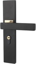 Keyed Lever Handle Mortise Lock Set for Screen Storm Doors Replacement for 1-3/8 in (35 mm) to 1-3/4 in (45 mm) Matte Black