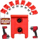 9 Pack Tool Holder for Milwaukee M18/18v Cordless Tools - Snap Fit Tool Organizer for Milwaukee Drill Holder, Under Shelf, Wall Mount w/Hardware for Easy Install.