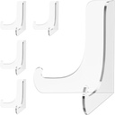 5 Pack Acrylic Display Stand, Plate Stand for Display, Clear Easel Stand, Display Holder for Card, Frame, Picture, Magazine, Book, CD, Phone (Small/ 3 Inch)
