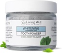Living Well with Dr. Michelle Remineralizing & Whitening Tooth Powder Cool Mint | Fluoride-Free Hydroxyapatite Formula | Supports Enamel Strength and Natural Whitening
