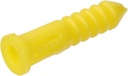 Hillman 370326 Ribbed Plastic Anchor, 4-6-8 X 7/8-Inch, Yellow, 100 count (Pack of 1)
