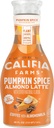 Califia Farms - Pumpkin Spice Latte Cold Brew Coffee with Almond Milk, 48 Oz, 100% Arabica, Dairy Free, Plant Based, Vegan, Gluten Free, Non GMO, Iced Coffee