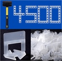 Tile Leveling System Clips Tiles Leveler Spacers Tile Clips 1/16 inch Tile Spacer 4500 Piece and 16 oz Rubber Mallet Hammer .Tile Tools Set for Professional Ceramic and Stone Installation