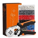 HATHIP Wire Crimping Tool Kit, Ferrule Crimper, 1200PCS AWG 22-7