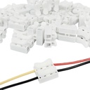ROBOWAY 25Pcs CH2 Kabeļa savienotāji 2 Pins Elektriskais Push Tips Shock Izturīgs Stiepļu savienotājs Quick Splice Lock Wire Terminal 220V 10A, Wire Connector, Electrical Clamp Connectors, (iepakojums no 25)
