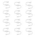 Mērfijs 220V AC PIN savienotājs/adapters/kabelis LED (SMD 2835-120 LED/Mtr.) Virpuļviesuļa gaisma (12 gab.), balta