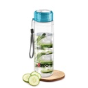 Treo By Milton Hector Glass Pudele 1000 ml I Noplūdes pierādījums I Premium Glass I Pārtikas kvalitātes Bpa Bezmaksas Materiāls I Odour Proof I Easy Carry Strap I Perfect for Home, Office, Blue
