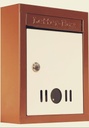 Augstas pakāpes metāla Mail Box Letter Box (Brown) Home and Gate Office Wall Mount Box Izmērs 9 * 11 * 3 collas