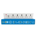 Smarteefi Wi-Fi Smart Power Extension ; Garantēti grafiki Darbi bez interneta   ; 5 porti  ; Smart Plug  ; 10A ; Enerģijas monitoring ; Countdown Timer; Savietojams ar Alexa & Home (SE51-GS)