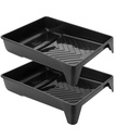 Bates - 9 collas krāsas Tekne, 2 Pack Black Plastic Roller Tray