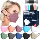 FENFEN KN95 Sejas maskas Vienreizlietojams Pieaugušajiem - 50 Pack 5 Slāņa aizsardzība Putekļi Elpojams Mierīgs Respirators Sievietes KN95 Maska Individuāli Saplīst