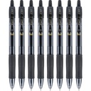 PILOT G2 Premium Gel Pens, smalkais punkts 0,7mm, melnā tinte, 8-iepakojums