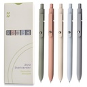 UIXJODO Gel Pens, 5 Pcs 0.5mm Black Ink Pens Fine Point Smooth Writing Pens, High-End Series Pens ierakstīšanai piezīmju uzņemšanai, cute Office School Dāvanas sievietēm vīriešiem (Morandi)