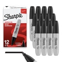 Sharpie Pastāvīgie Markers, Chisel Tip, Black, 12 Grāfs - Mājas, Skola, Office Supplies