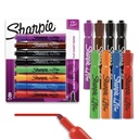 Sharpie Flip Chart Markers, Bullet Tip, Assorted Colors, Low-Odor, Squeak-Free, 8 Count - Office Prezentācija, Atpakaļ uz skolu, Skolotāju piegādes