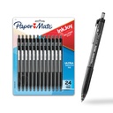 Papīra mate inkJoy 300RT Ievelkamas lodīšu pildspalvas, Vidējs punkts (1,0mm), melns, 24 Skaits