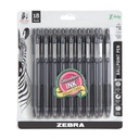 Zebra Pen Z-Grip Ievelkama lodīšu pildspalva, melna tinte, 1,0mm, 18-iepakojums