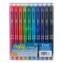 PILOT FriXion Clicker Gel Ink Pens 0. 7mm, Izšķirtas krāsas, 10- Iepakojums
