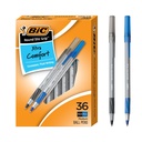 BIC Ballpoint Pen, melna un zila tinte, 36-Count