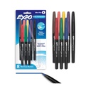 EXPO Vis-a-Vis Wet Erase Markers, puspaliekošas, asorti krāsas, Ultra Fine Tips, 8 Skaits - Rakstīšanai uz stikla, tāfeles, Spoguļi, Kalendārs, Etiķetes, Organizēšana
