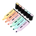 ZEYAR Izceltājs, Pastel Colors Chisel Tip Marker Pen, AP Certified, Assorted Colors, Ūdens bāzes, Quick Dry (6 Macaron krāsas)