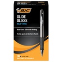 BIC Glide Bold Black Ballpoint Pens, Treknraksts (1,6mm), 36-Count iepakojums