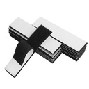 Melsans 1x4 collu Āķis un cilpa sloksnes ar Adhesive - 15 komplekti, Strong Back Adhesive Stiprināt montāžas lenta mājas vai biroja lietošanai - Tā vietā bedres un skrūves, Black