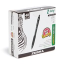 Zebra Pen Z-Grip Ievelkama lodīšu pildspalva, melna tinte, 1,0mm, 48 Iepakojums