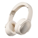 pTron Studio Pro w/ 65Hrs Playtime, Wireless Over Ausu austiņas ar HD Mic, Dual Device Pairing, TruTalk AI- ENC Calls, Low-Latency Game & Music, 40mm Drivers, BT5.4, Type-C Fast Charging (Cream)