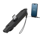 Portronika 240W Dockpin C tipa adapteris ar iebūvētu statīvu, vieds E-Marker Chipset, Pocket-Size Savienotājs, Kompakts bezkabeļu dizains, Savietojams ar klēpjdatoriem, viedtālruņi, Tabletes (melns)