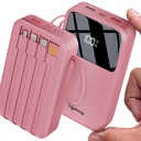 Mūžizglītības Electronics 20000mAh 22.5W Ātra uzlāde Power Bank - 4 Kabeļi Pievienots - Tips A + Tips B + Tips C + Zibens - Jaunas un vecas ierīces - 4 Porti Pieejami Too -- Small Pocket Izmērs Powerbank