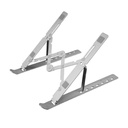 Zebronics NS2000 Plus klēpjdatoru statīvs, atbalsta līdz 17-Inch klēpjdatori, 5kg kravnesība, 7-līmeņa regulējams augstums, ergonomisks saliekams dizains, pretslīdes silikonu paneļi (Silver)