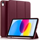 ProElite Smart Case for iPad (A16) 11th/10th Generation (2025/2022) [Automātiskais miega/nomoda vāks] [Rezerves sānu zīmuļa turētājs] [Soft Flexible Case] Recoil Series - Wine