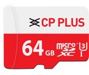 CP PLUS 64GB microSDXC atmiņas karte UHS-3 klase 10, līdz 70 Mbps lasīšanas un 30 Mbps rakstīšanas ātrums ar augstu datu pārraides veiktspēju un mazāks enerģijas patēriņš portatīvām ierīcēm
