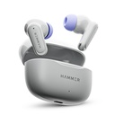 HAMMER Gaisa plūsmas Neo Earbuds ar 80H Playtime, 13mm Titāna Driver, 40ms Gaming Mode, Ātri uzlāde Buds, Type-C Uzlāde, Balss palīgs, Viegls divtonu dizains (Grey)