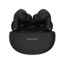 PHILIPS TAT1269 True Wireless in-Ear Earbuds with Mic, 13mm Drivers, Bluetooth 5.4, 40H Playtime, IPX5, Fast Charging, TouChannel Controls, Balss palīgs, Mono Mode, LED indikators (dziļs melns)
