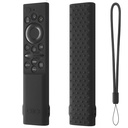 Oboe Silicone Tv Remote Cover Savienojams ar Samsung Smart Tv Remote 2026 modeli BN59-01498A Open Key Case with Lanyard (Melns) [REMOT NEIEKĻAUTS]